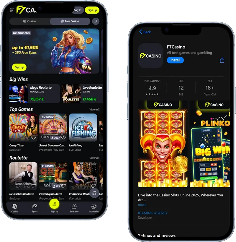 F7 Casino mobile version